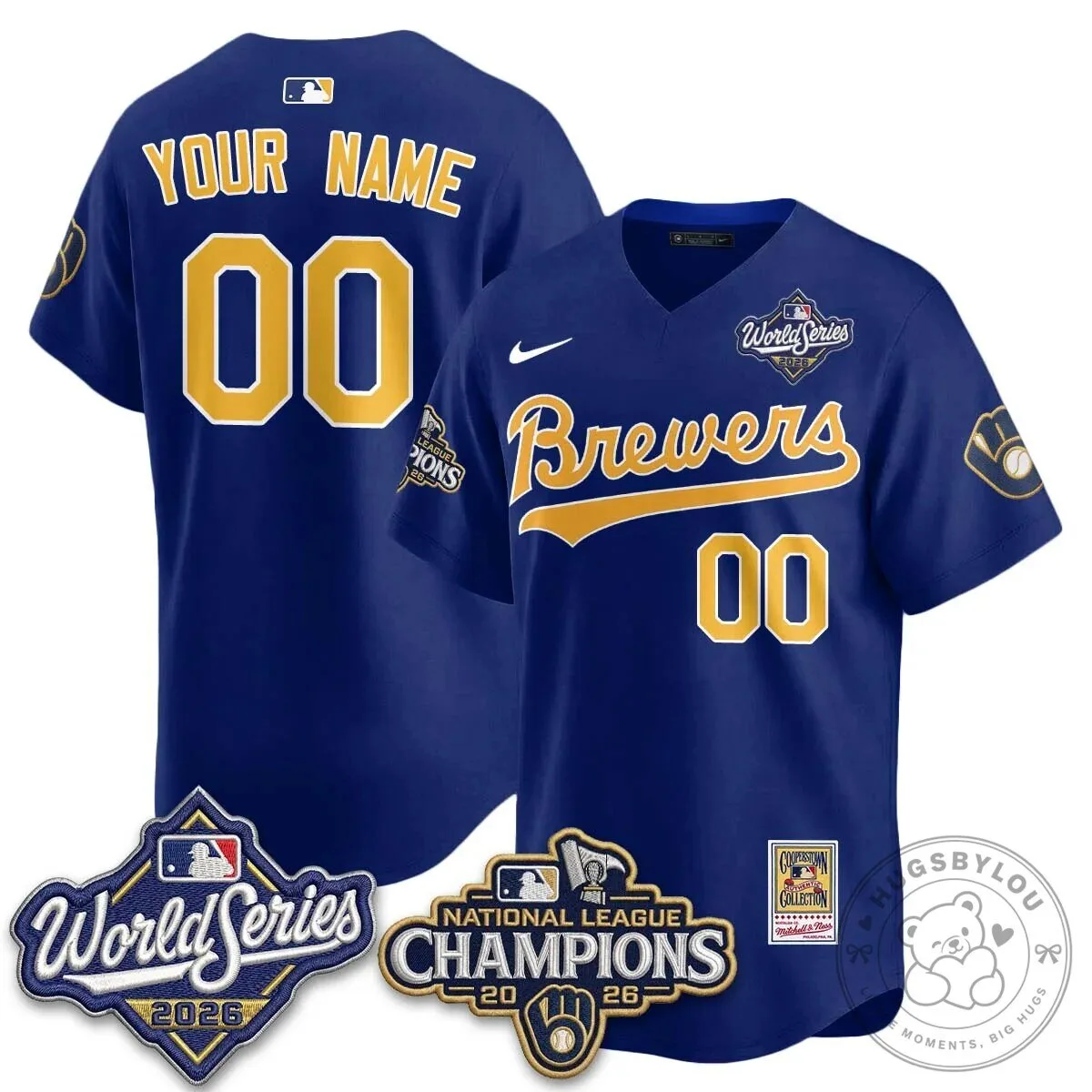 Custom Baseball Jersey for Milwaukee Brewers - 2026 World Series Champions Edition 8 Custom Baseball Jersey for Milwaukee Brewers - 2026 World Series Champions Edition