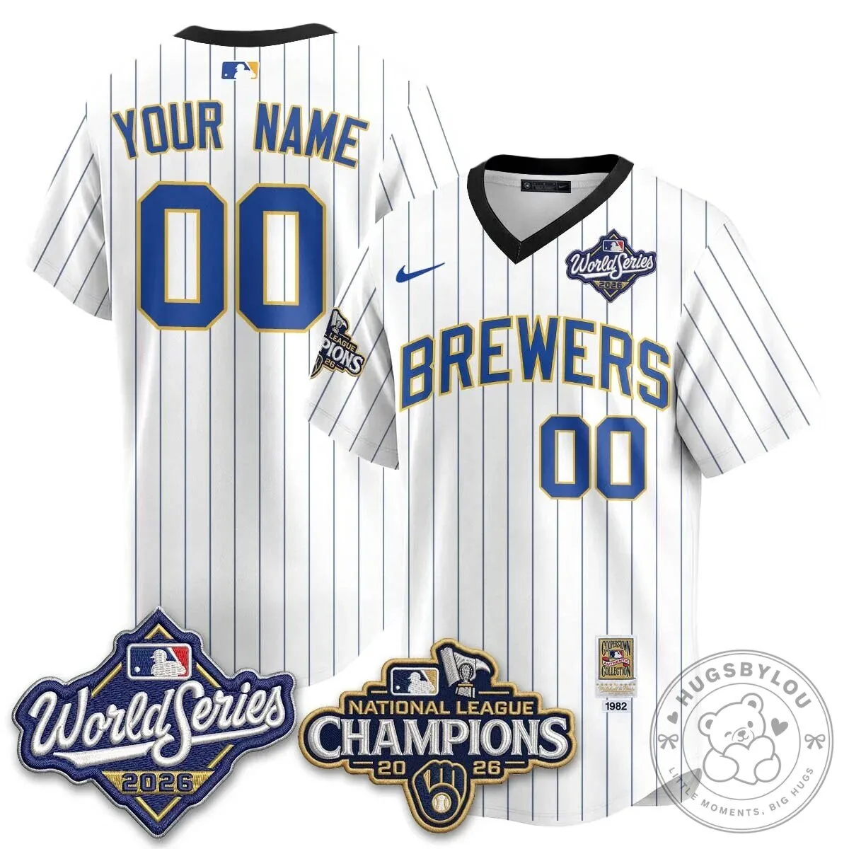Custom Baseball Jersey for Milwaukee Brewers - 2026 World Series Champions Edition 9 Custom Baseball Jersey for Milwaukee Brewers - 2026 World Series Champions Edition