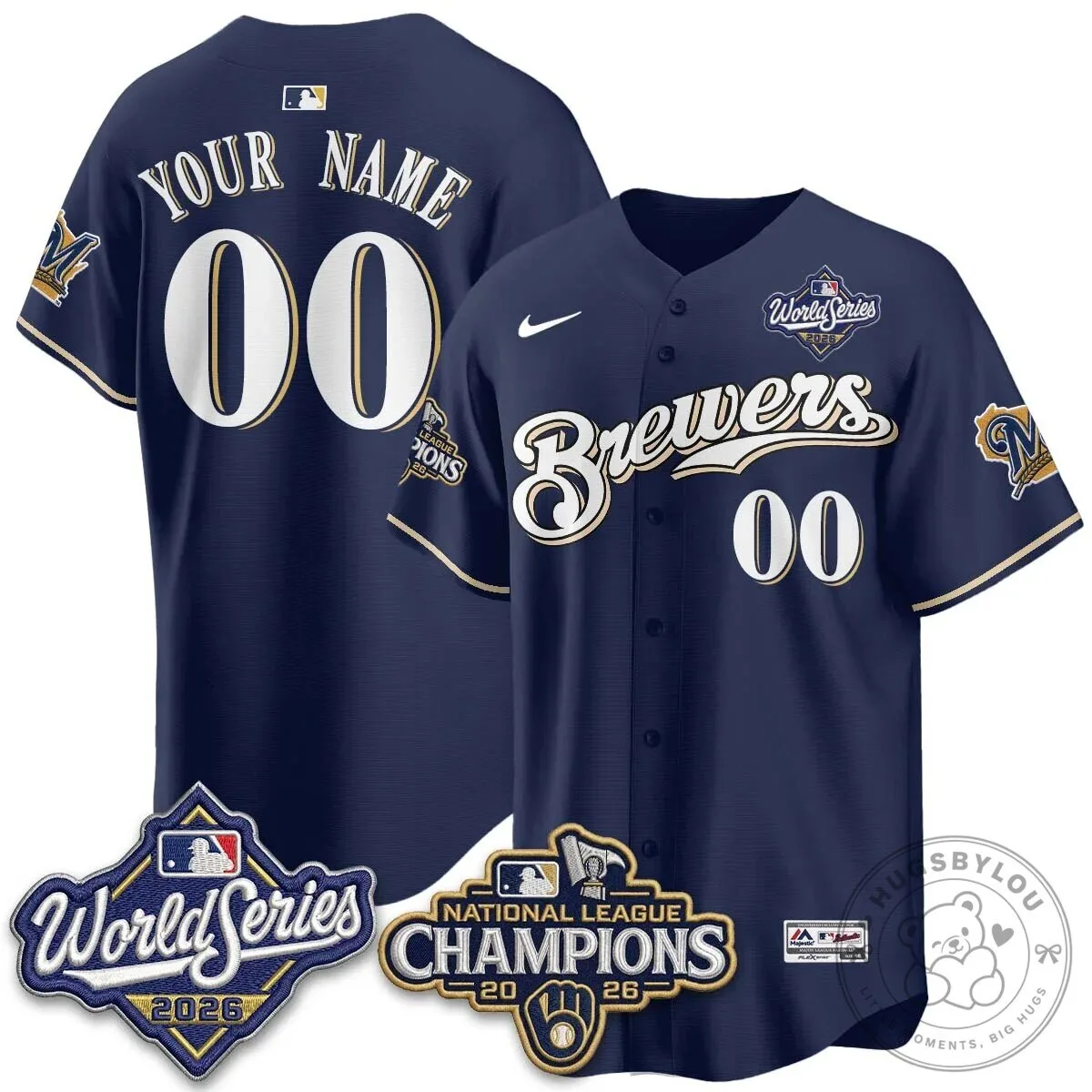 Custom Baseball Jersey for Milwaukee Brewers - 2026 World Series Champions Edition 10 Custom Baseball Jersey for Milwaukee Brewers - 2026 World Series Champions Edition