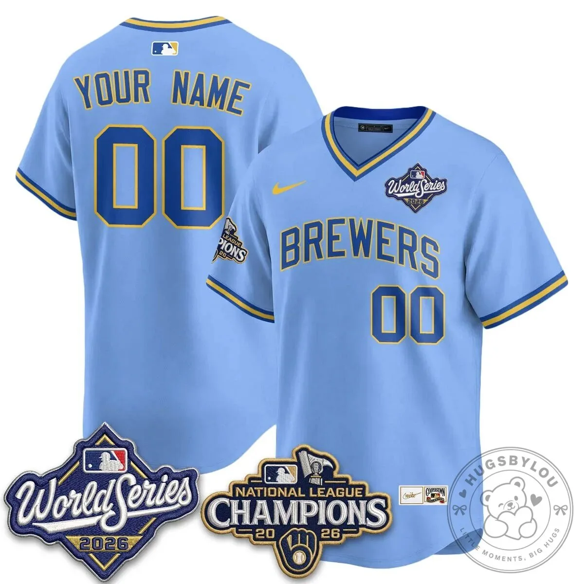 Custom Baseball Jersey for Milwaukee Brewers - 2026 World Series Champions Edition 11 Custom Baseball Jersey for Milwaukee Brewers - 2026 World Series Champions Edition