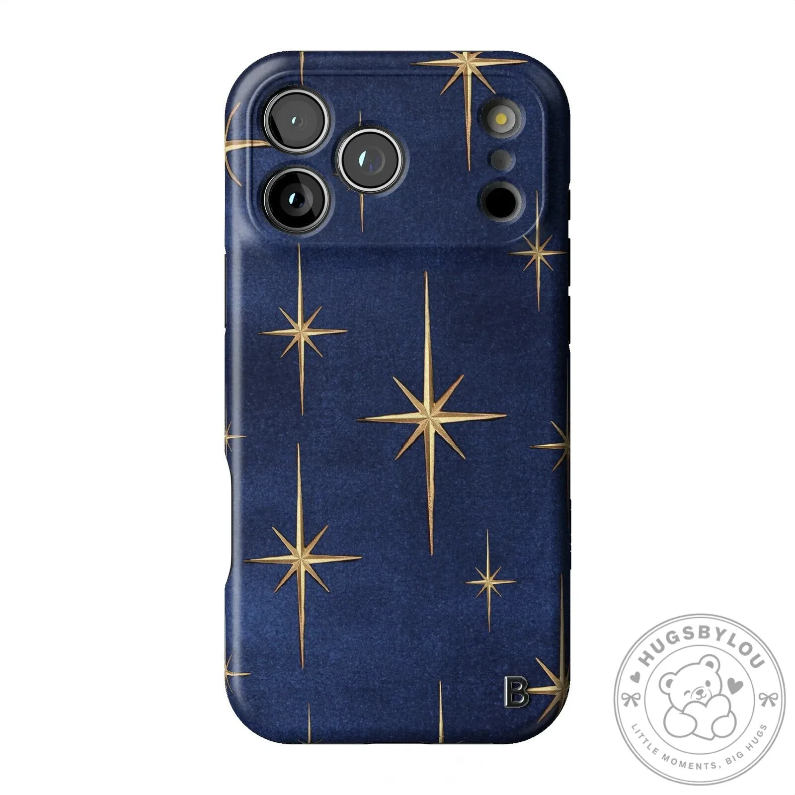 Elegant Gold Starburst Pattern on Navy Blue Background iPhone Case 10 Elegant Gold Starburst Pattern on Navy Blue Background iPhone Case