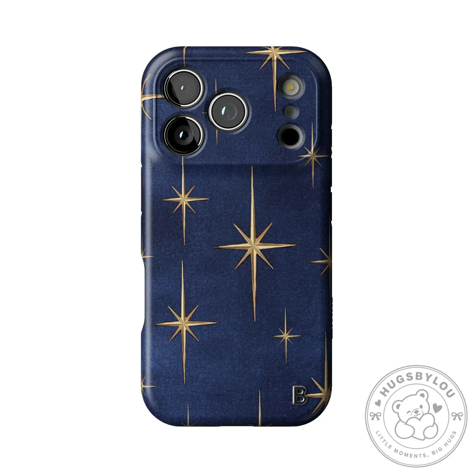 Elegant Gold Starburst Pattern on Navy Blue Background iPhone Case 12 Elegant Gold Starburst Pattern on Navy Blue Background iPhone Case