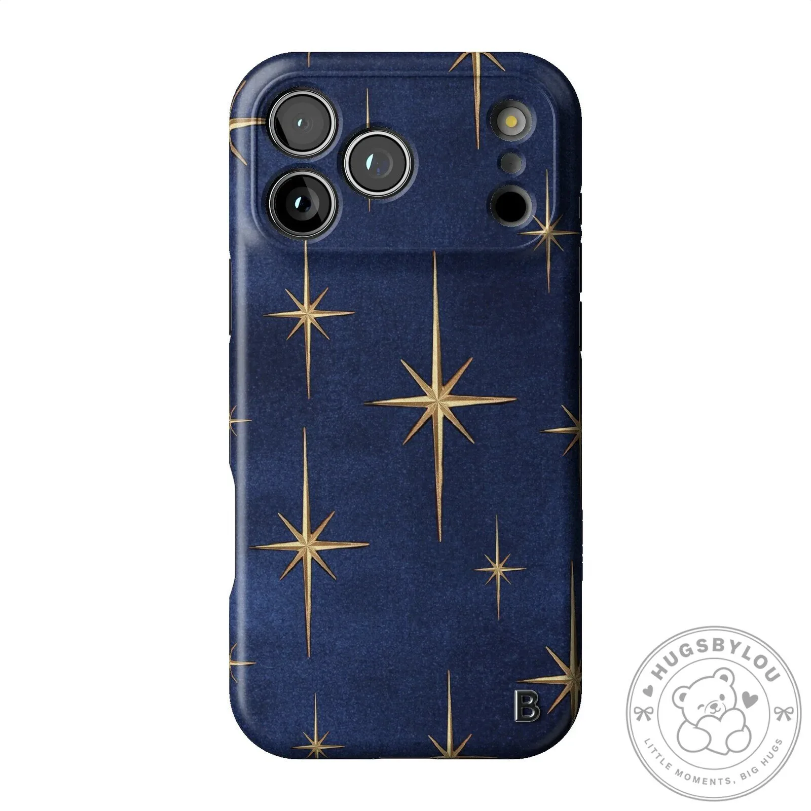 Elegant Gold Starburst Pattern on Navy Blue Background iPhone Case 13 Elegant Gold Starburst Pattern on Navy Blue Background iPhone Case