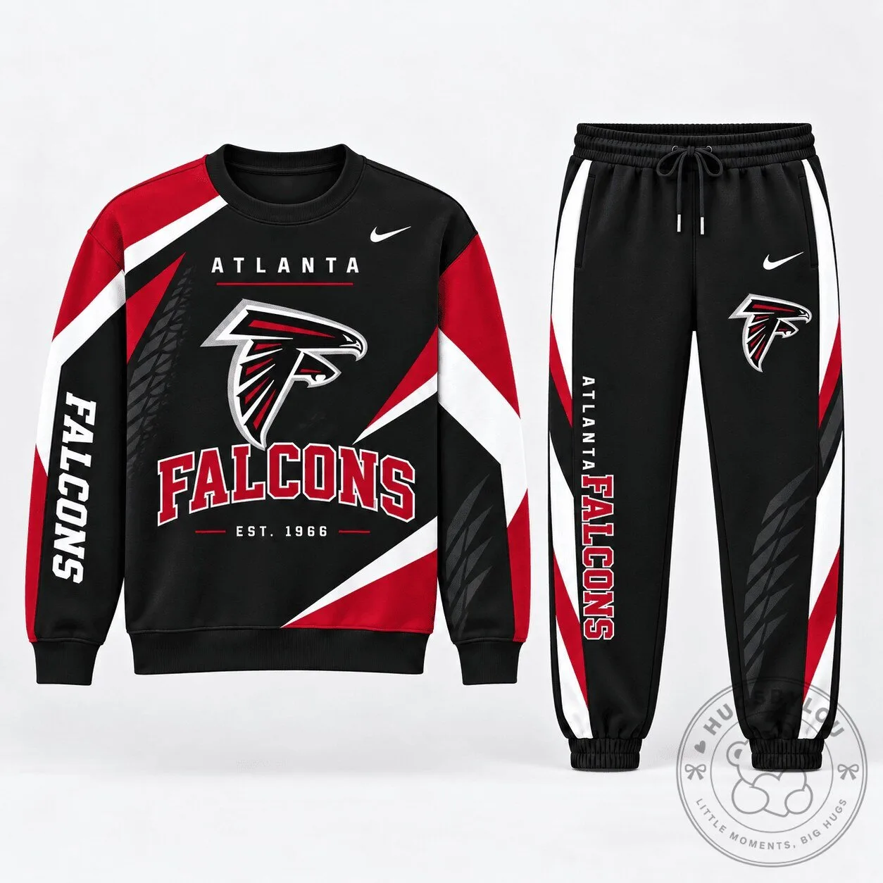 Atlanta Falcons NFL Football Team Crewneck Sweatshirt and Jogger Pants Set